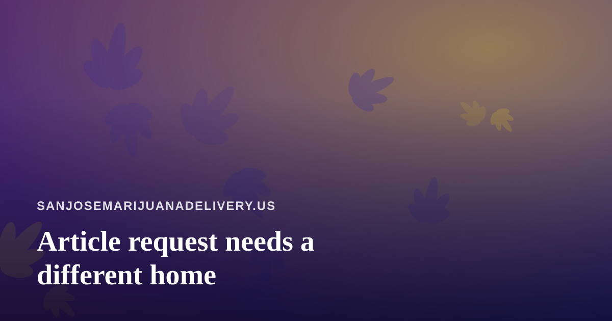 Article request needs a different home